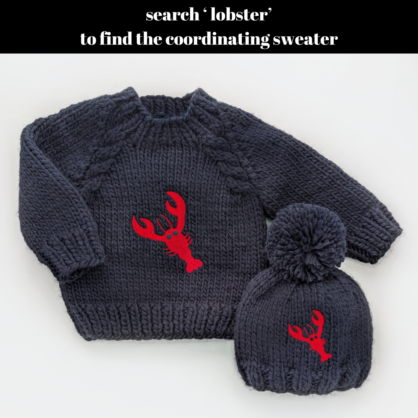 Lobster Beanie Hat for Baby: M (6-24 months)