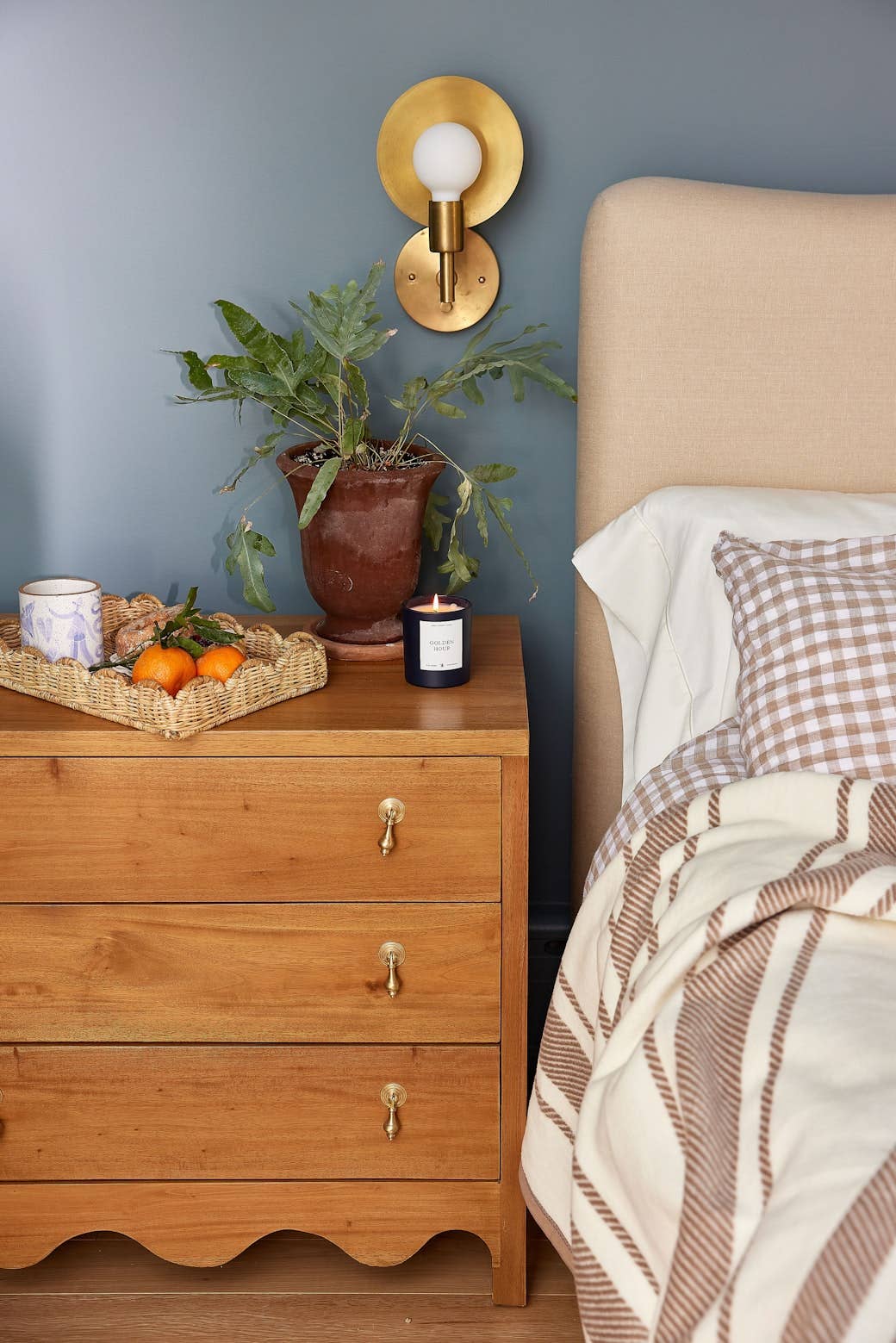 Dockside Stripe Sepia Blanket: Original Size