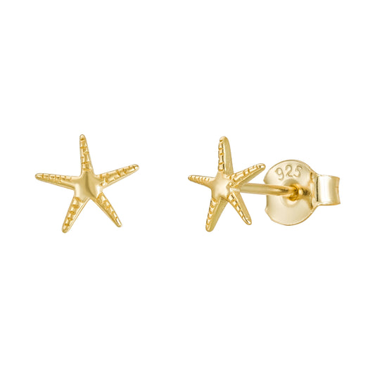 Mar Stud Earrings: Gold