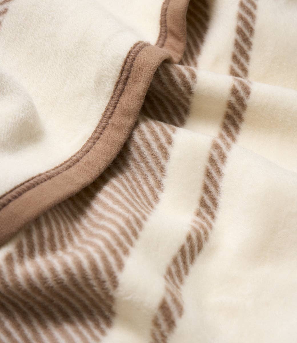Dockside Stripe Sepia Blanket: Original Size