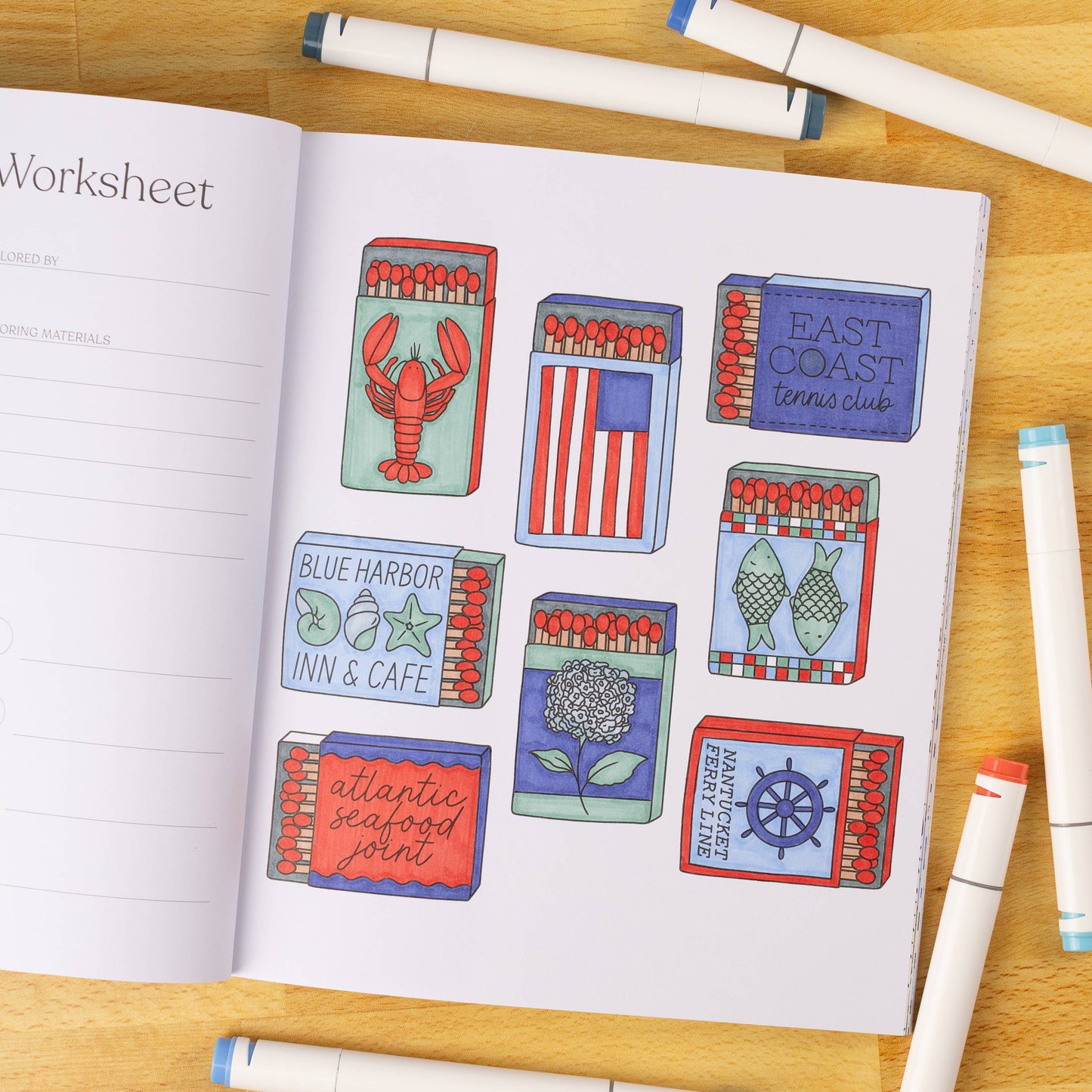 Coastal Americana Coloring Book