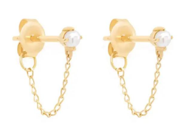 Pearl Chain Earrings