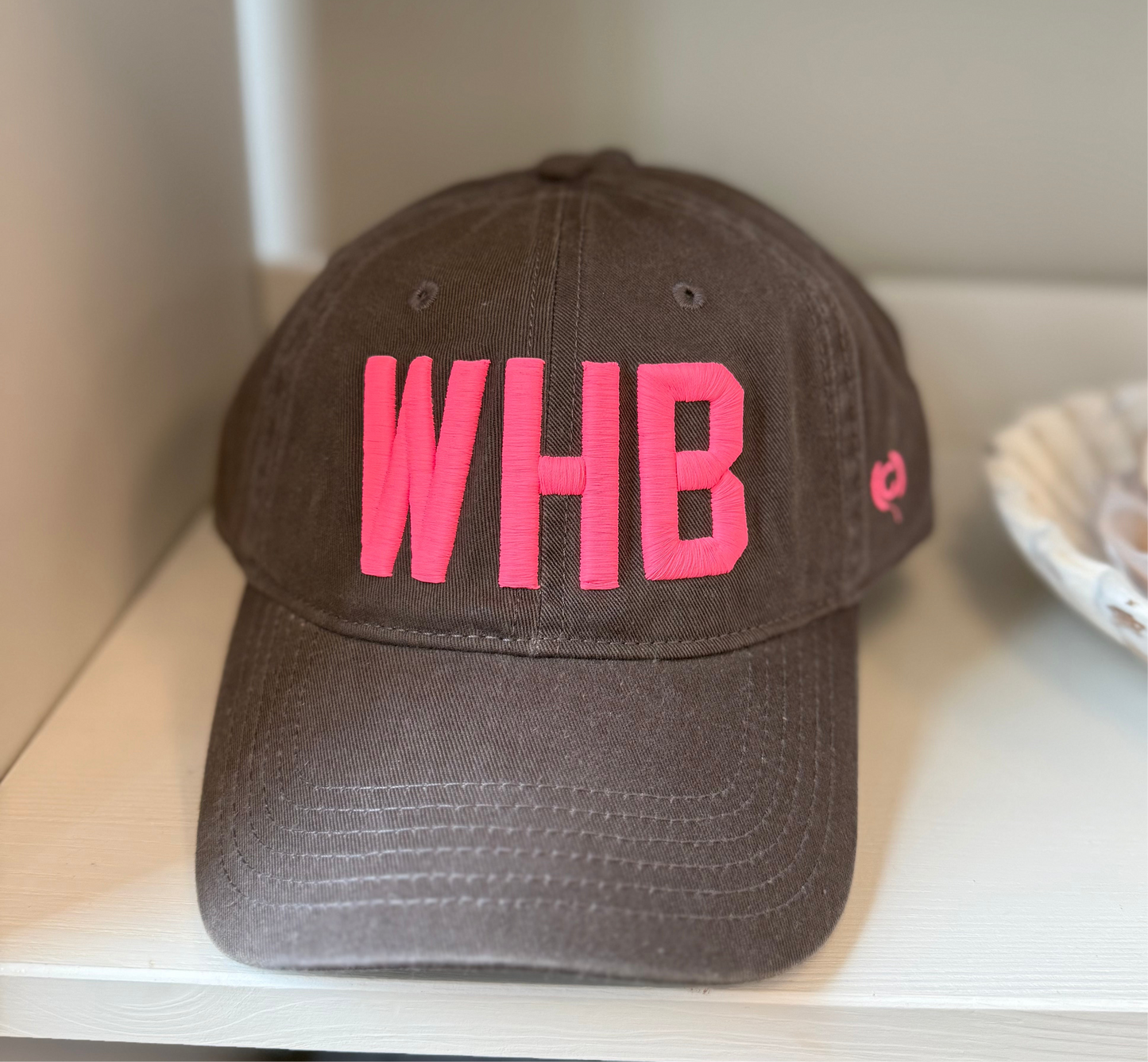 WHB Hat - Charcoal / Neon Pink