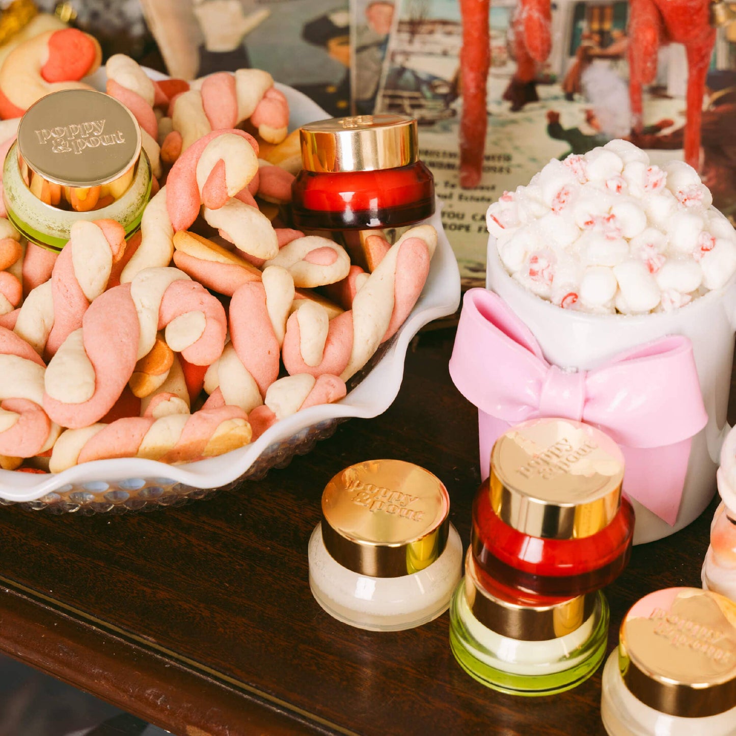 Poppy & Pout Limited Edition, Lip Mask, Holiday, Candy Cane Fluff