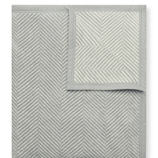 Harborview Herringbone Light Grey Blanket: Original