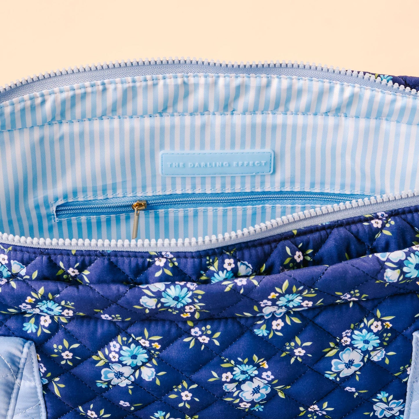 The Everyday Quilted Tote Bag-Endless Daydream Navy