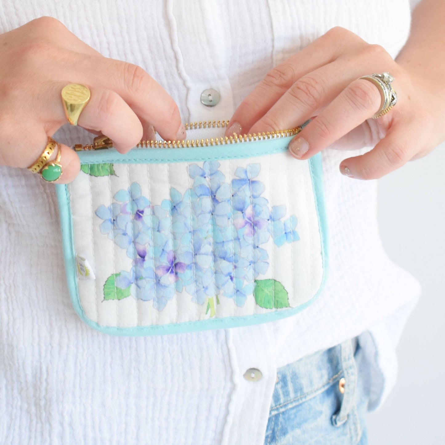 Hydrangea Coin Pouch