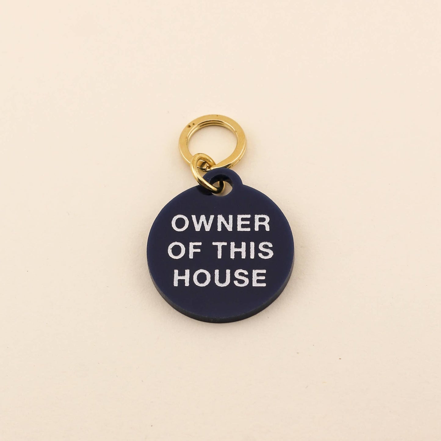 Owner Of This House Pet Tag: Navy Acrylic