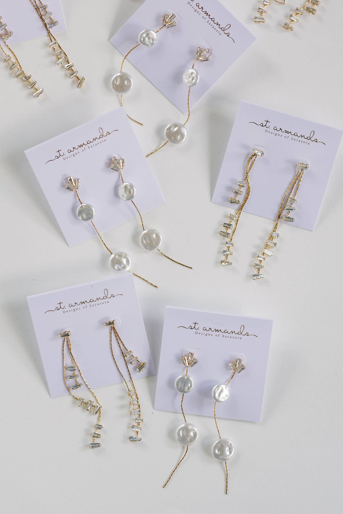 Pearl and Diamond Drop Earrings
