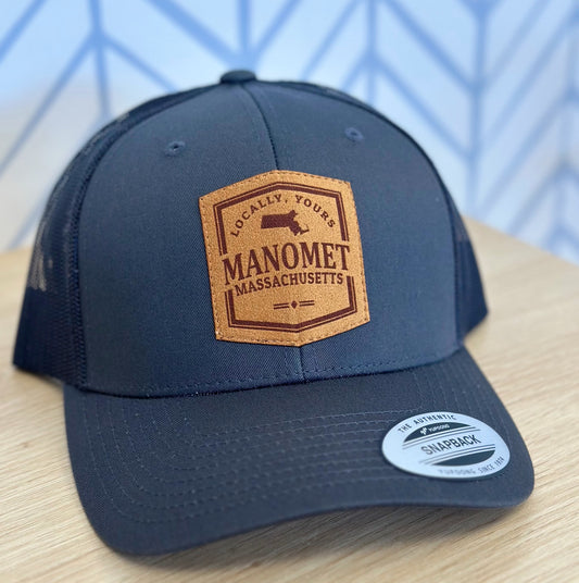 Manomet Massachusetts Trucker Hat - Charcoal