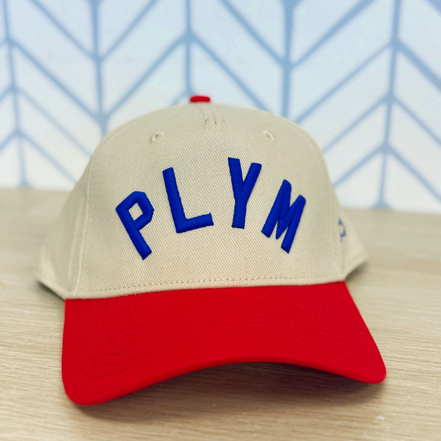Navy, Cream + Red - PLYM Snapback