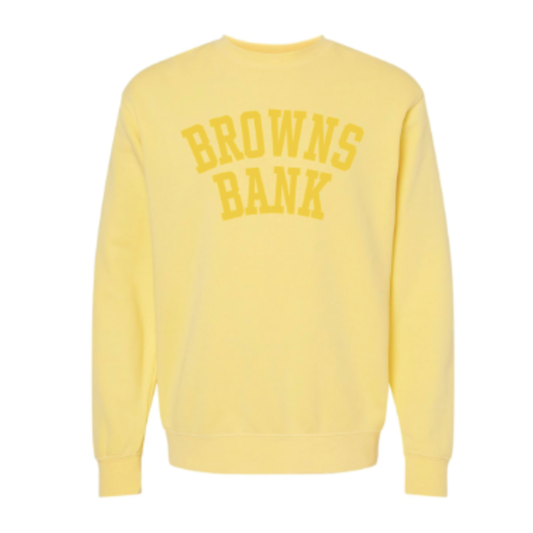 Browns Bank Unisex Crew - Daisy Yellow