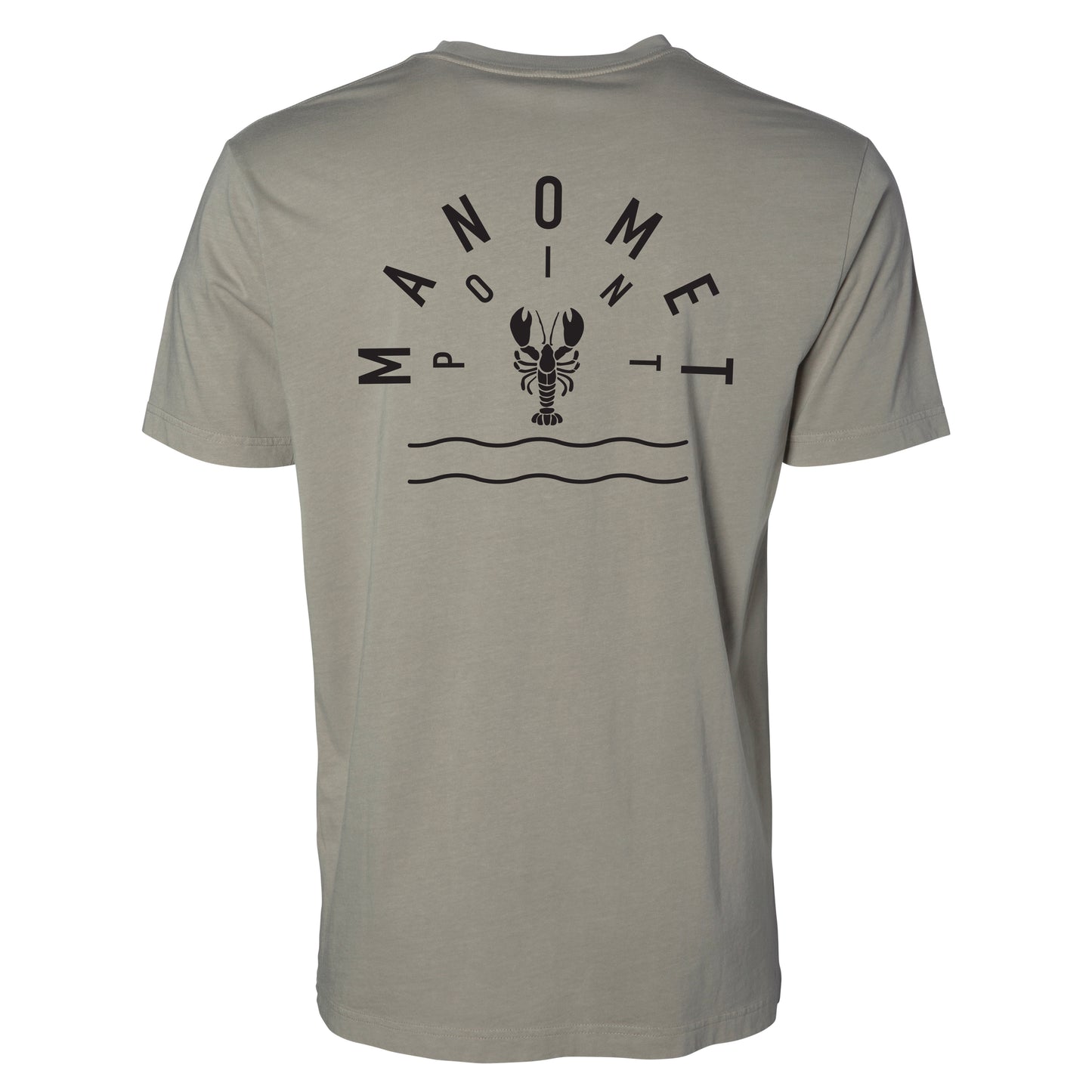 Arched Manomet Point Lobster T-Shirt - Cement