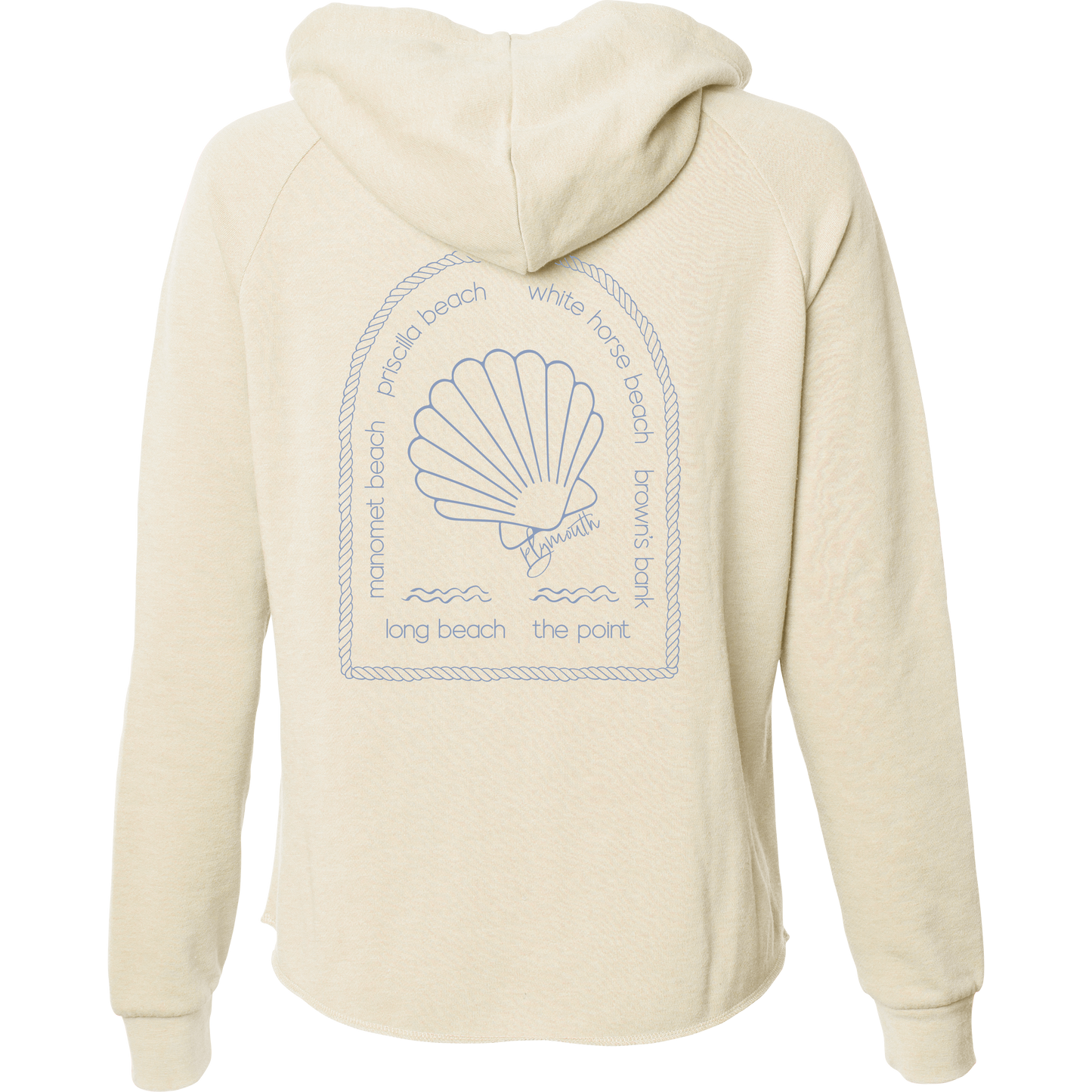 Women's Beachy Scallop Zip Up - Pale Yellow