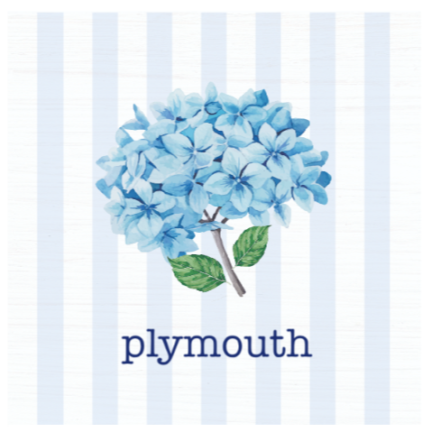 Endless Summer Hydrangea Plymouth Wooden Magnet
