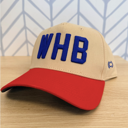 Navy, Cream + Red - WHB Snapback Hat