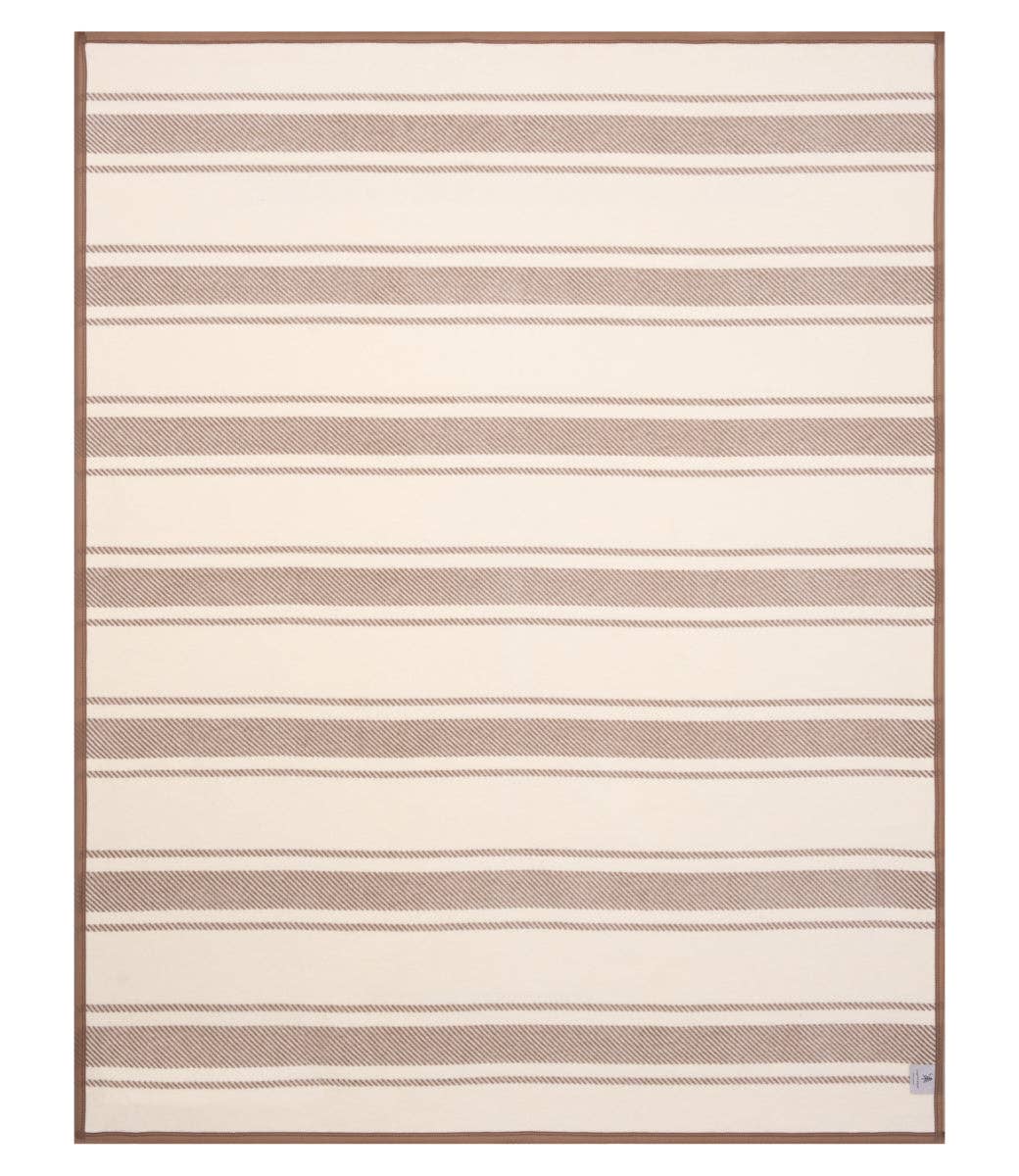 Dockside Stripe Sepia Blanket: Original Size