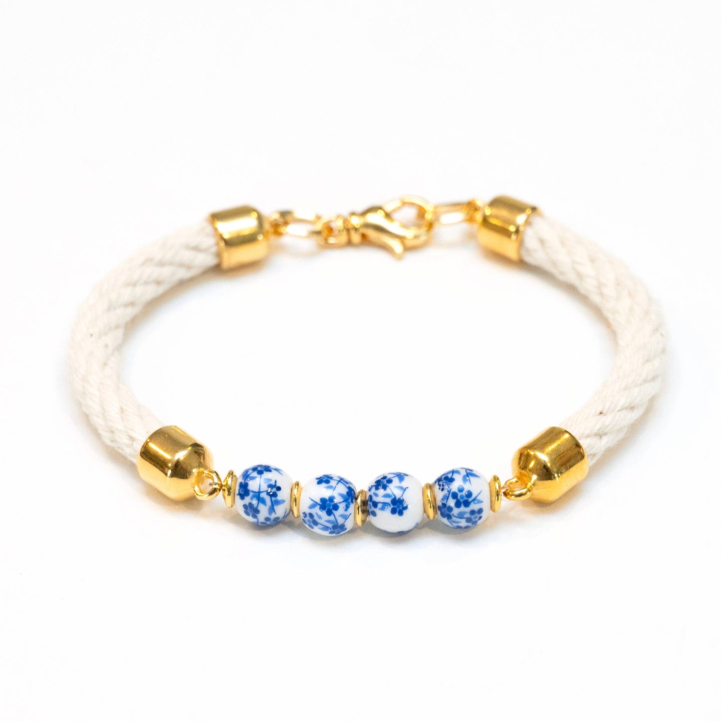 Claremont - Ivory/Gold - Nautical Rope Bracele