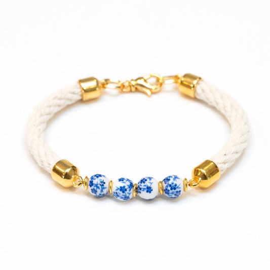 Claremont - Ivory/Gold - Nautical Rope Bracele