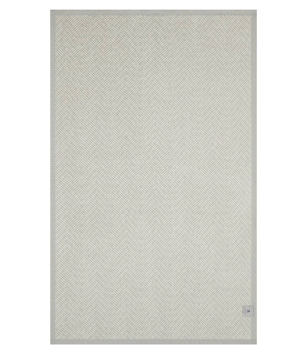Harborview Herringbone Light Grey Blanket: Original