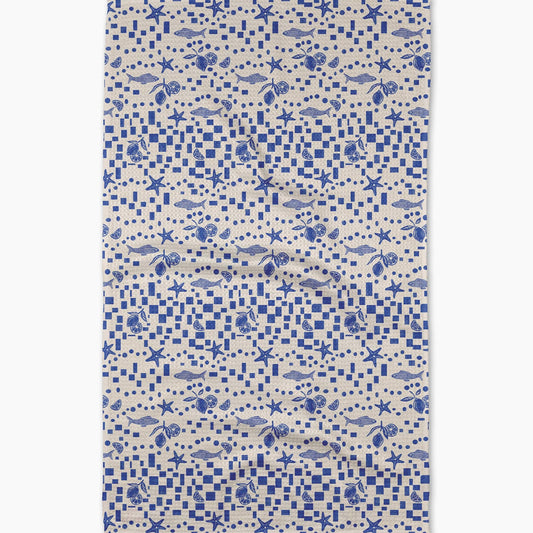 Santorini Tile Tea Towel