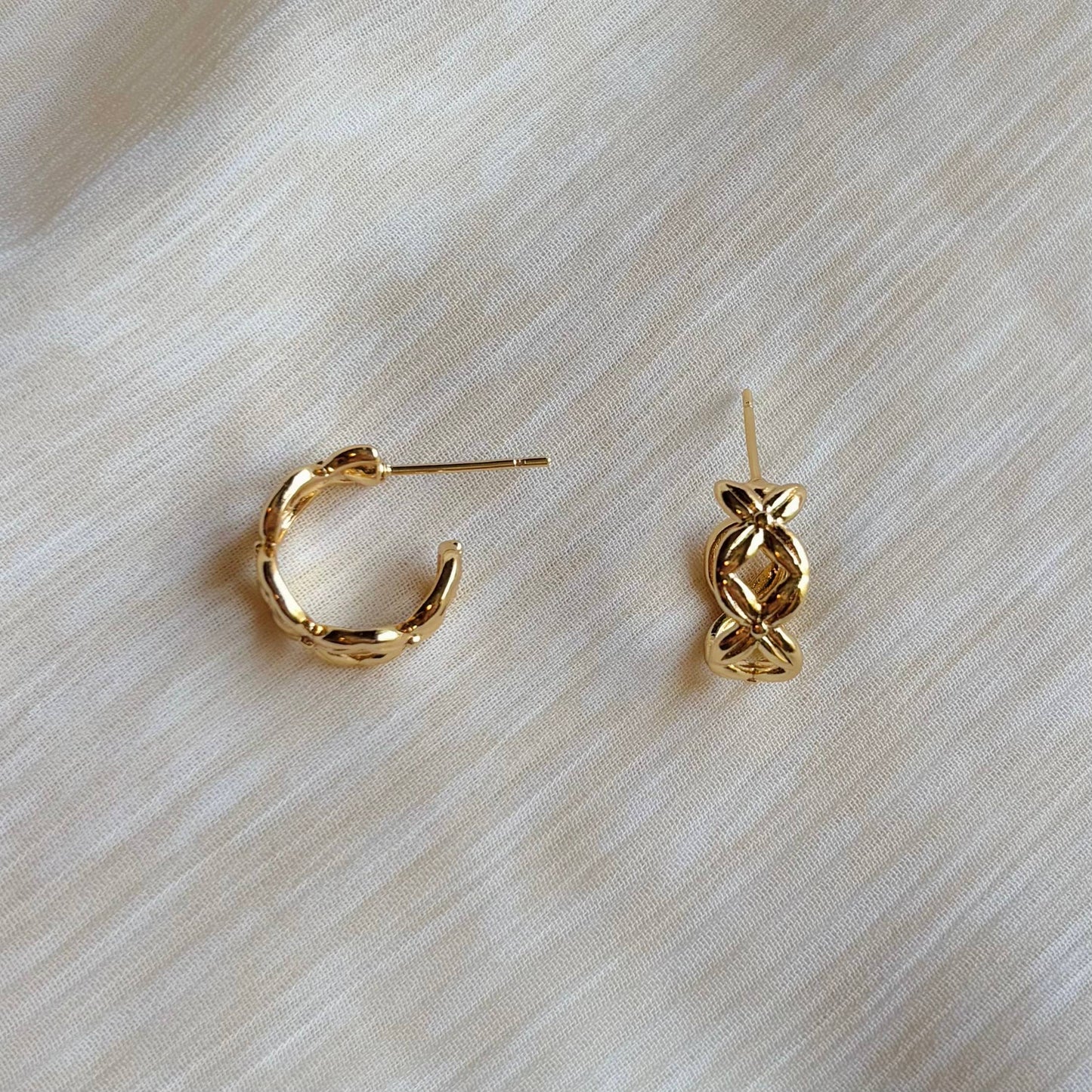 Criss Cross Hoop Earring
