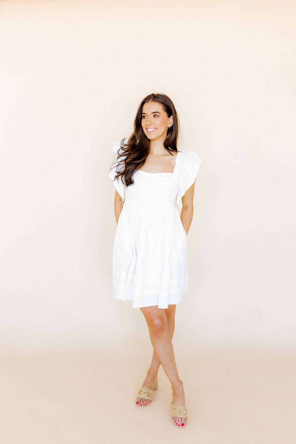 Screwback Stud Earrings - Cooper Clear Gold