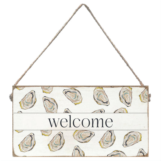 Half Shell Oyster Welcome Twine Sign