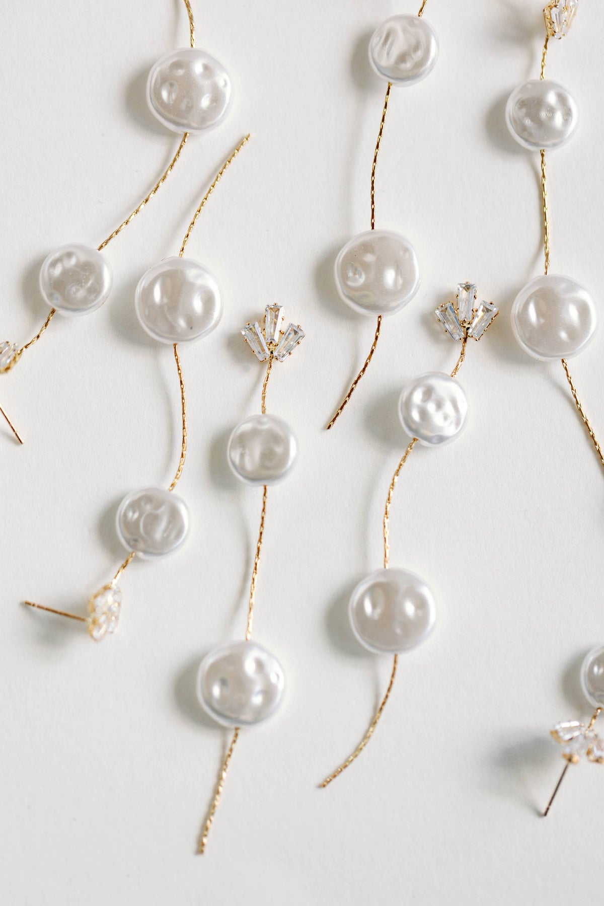 Pearl and Diamond Drop Earrings