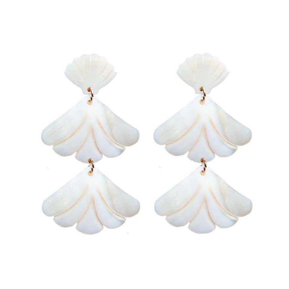 Mermaid Shell Statement Drop Earrings