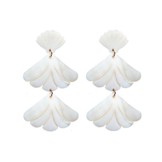 Mermaid Shell Statement Drop Earrings