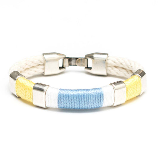 Newbury - Ivory/Yellow/White/Blue/Silver - Nautical Bracelet