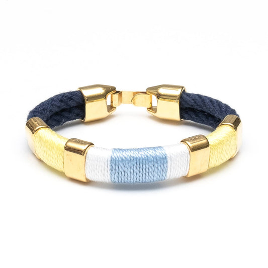 Newbury - Navy/Yellow/White/Blue/Gold - Nautical Bracelet