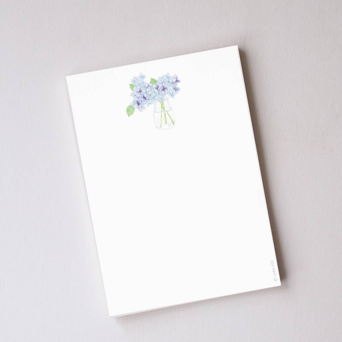 Hydrangea Vase Notepad