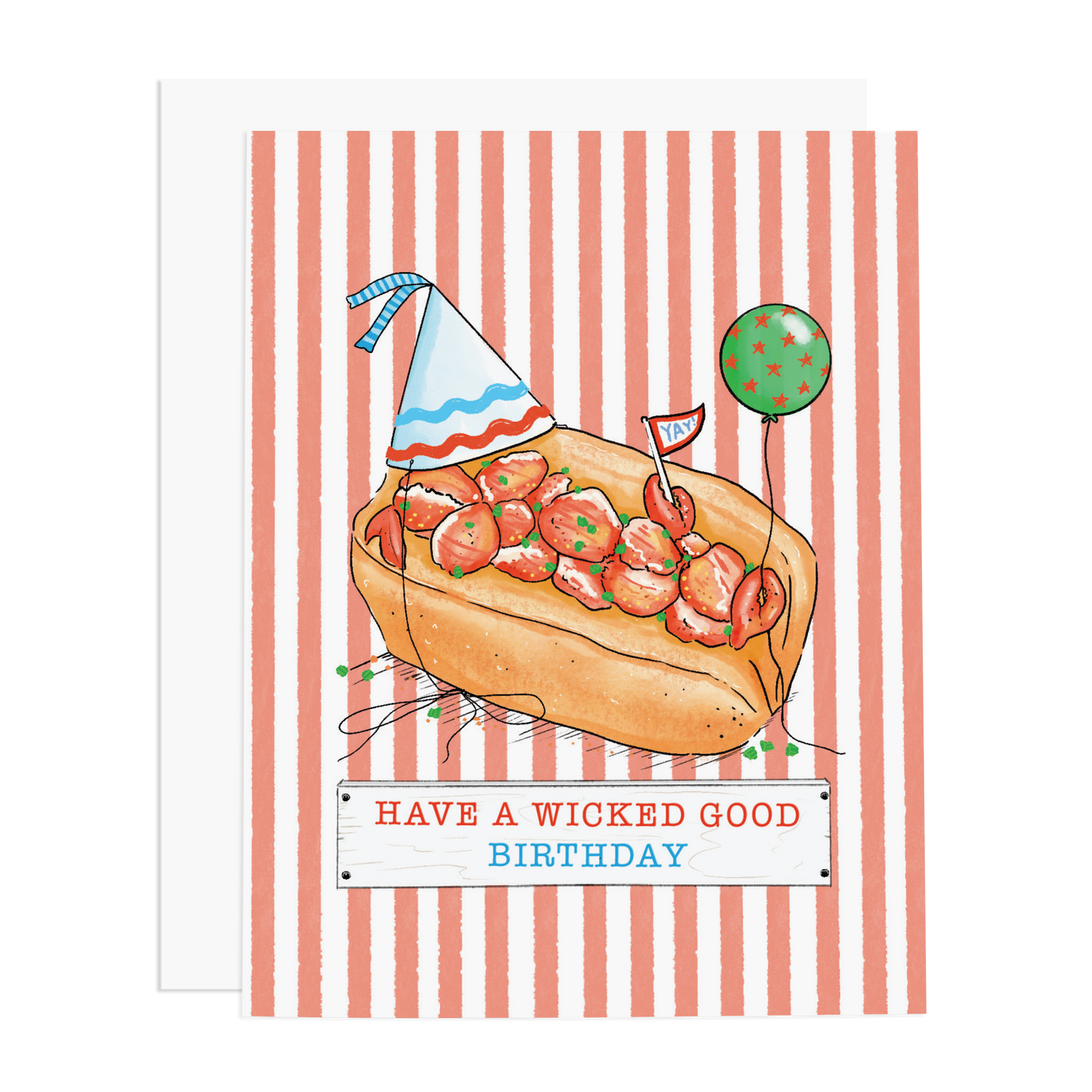 Wicked Good Birthday- Lobster Roll Greeting Card