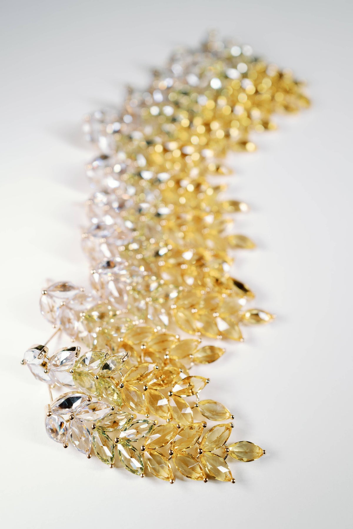 Canary Yellow Crystal Statement Earrings