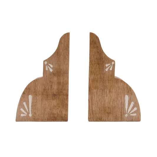 Lana Floral Hand Carved Bookends Set 2