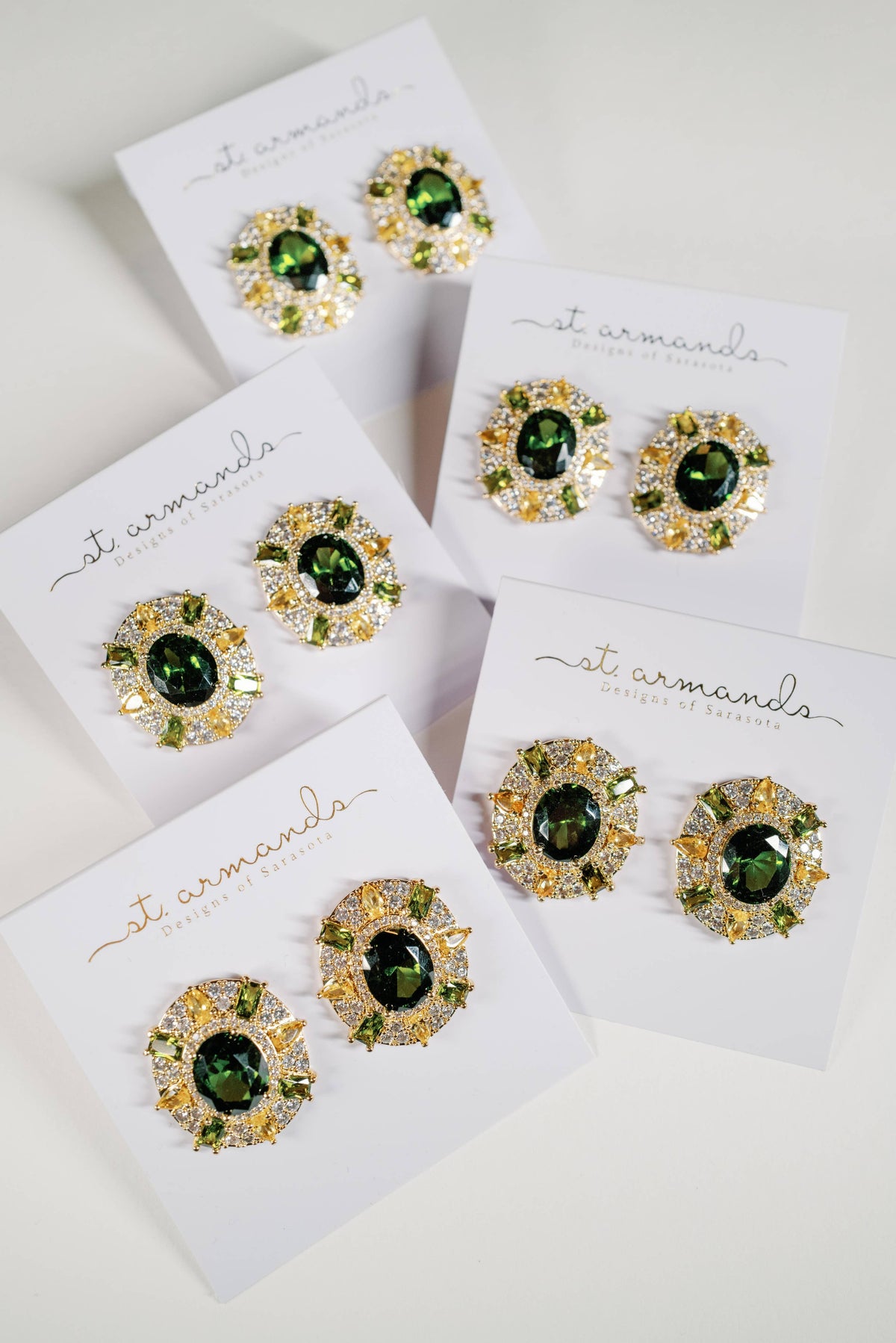 Olive & Canary Oval Luxe Statement Earrings