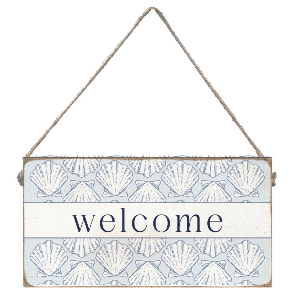 Scallop Shells Welcome Twine