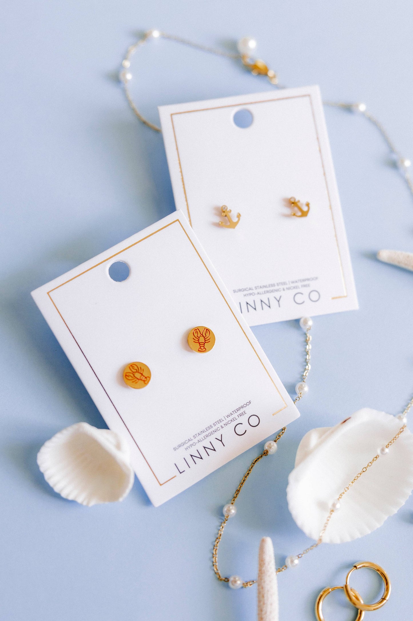 Screwback Stud Earrings - Lobster