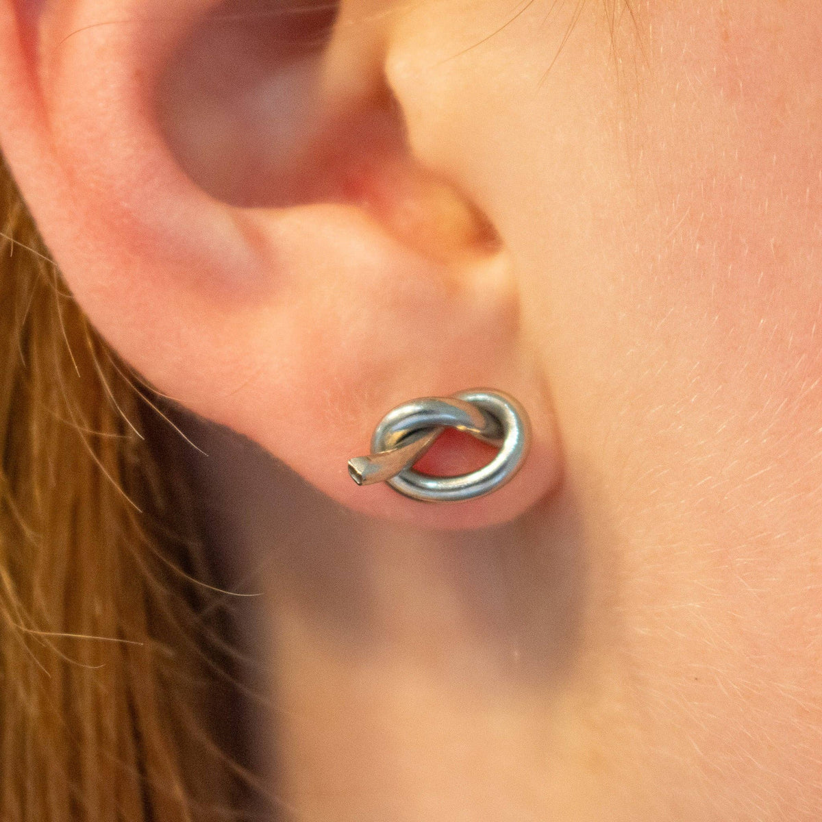 Silver Knot Studs