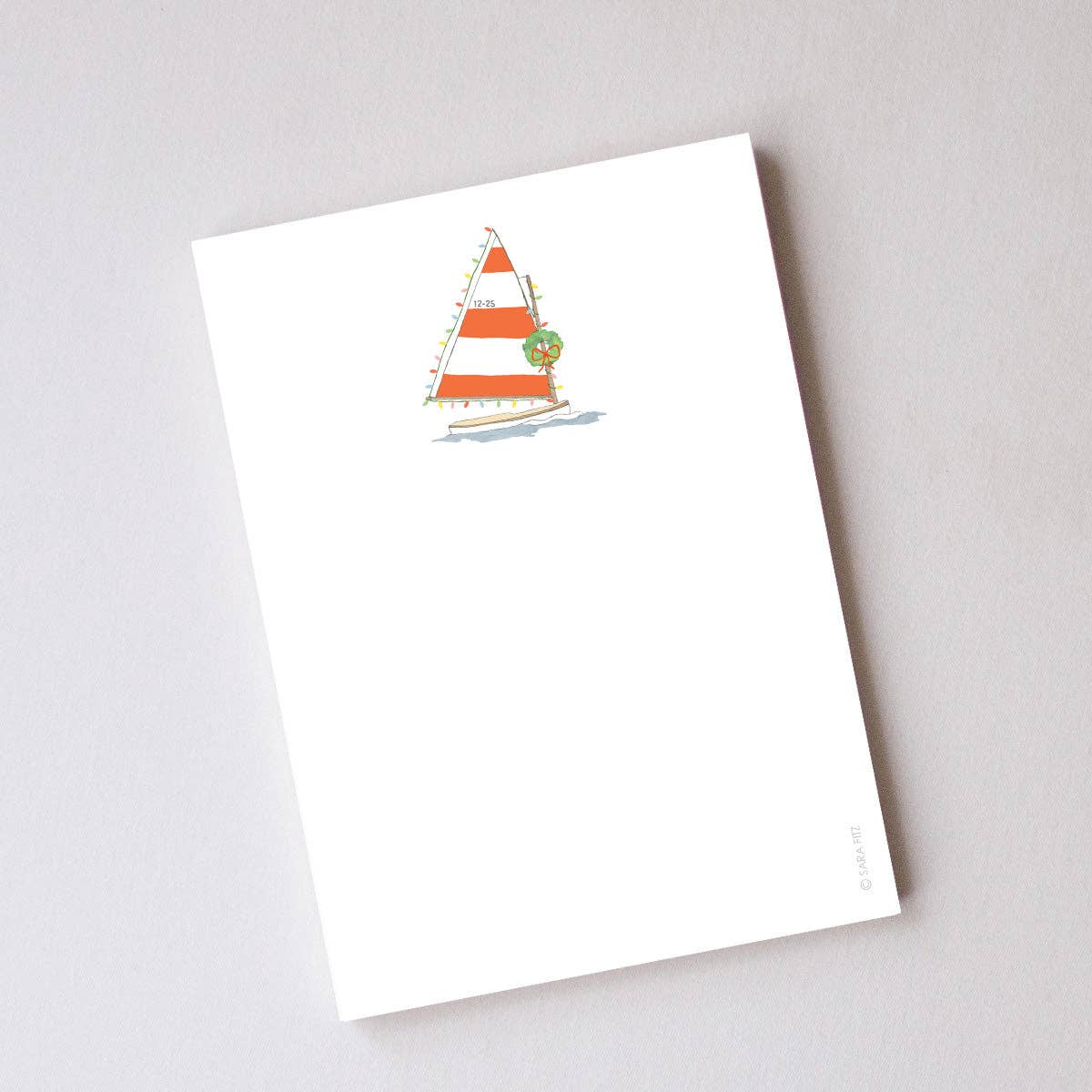 Holiday Sailboat Notepad