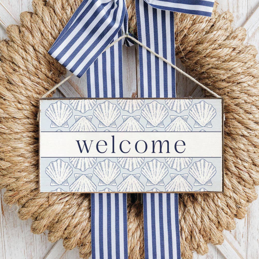Scallop Shells Welcome Twine
