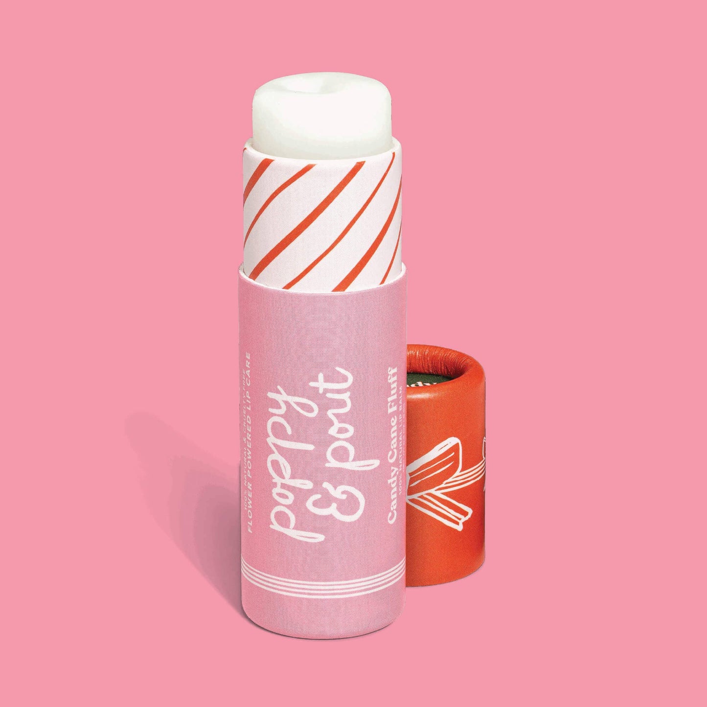 Poppy & Pout Limited Edition, Lip Balm, Holiday, Candy Cane Fluff