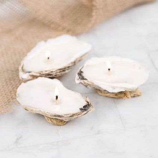 Oyster Tealight Gift Set of 3