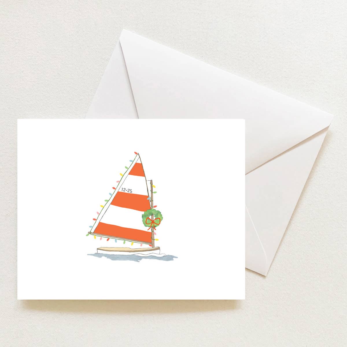 Holiday Sailboat Sleeved Note Card