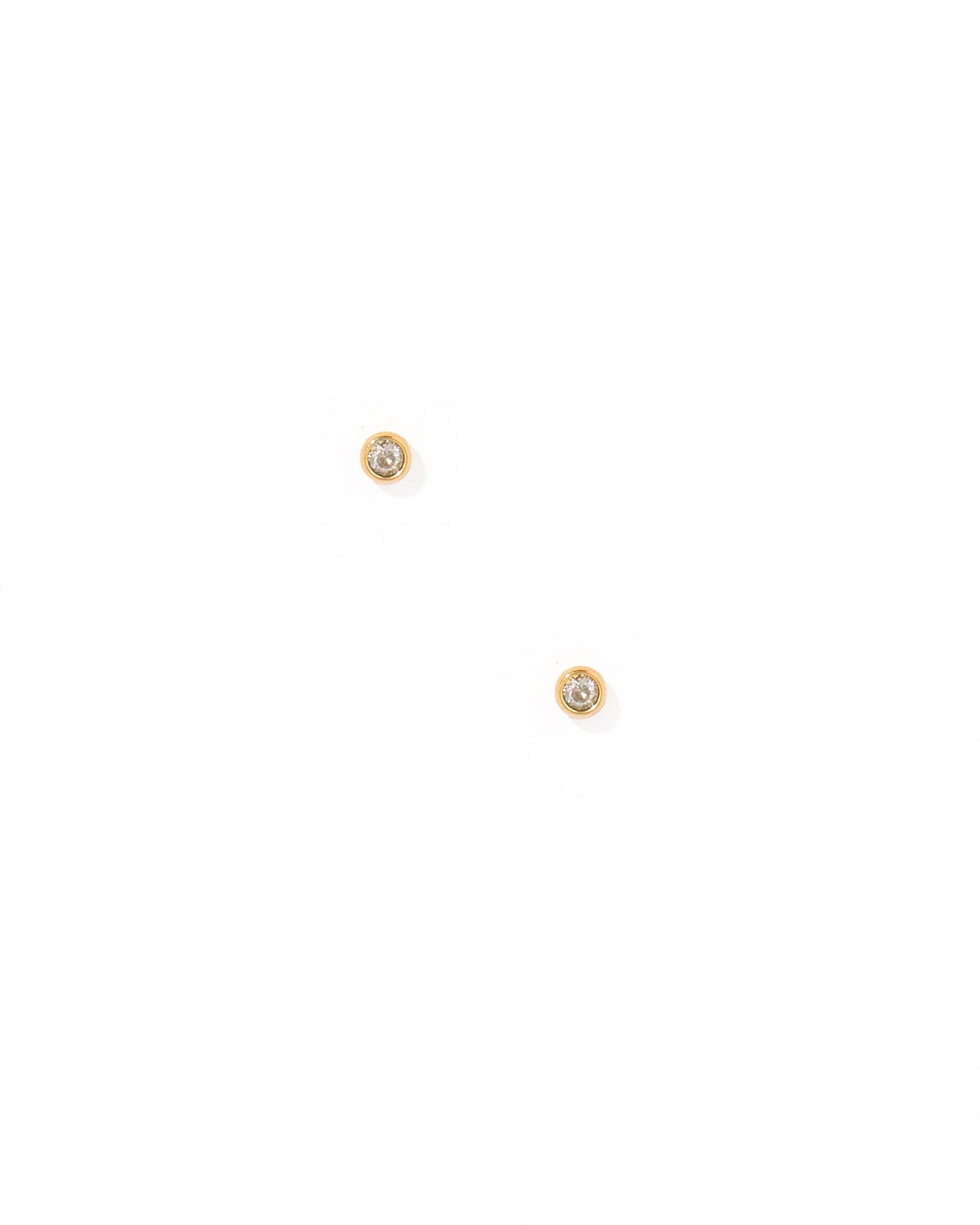 Screwback Stud Earrings - Cooper Clear Gold