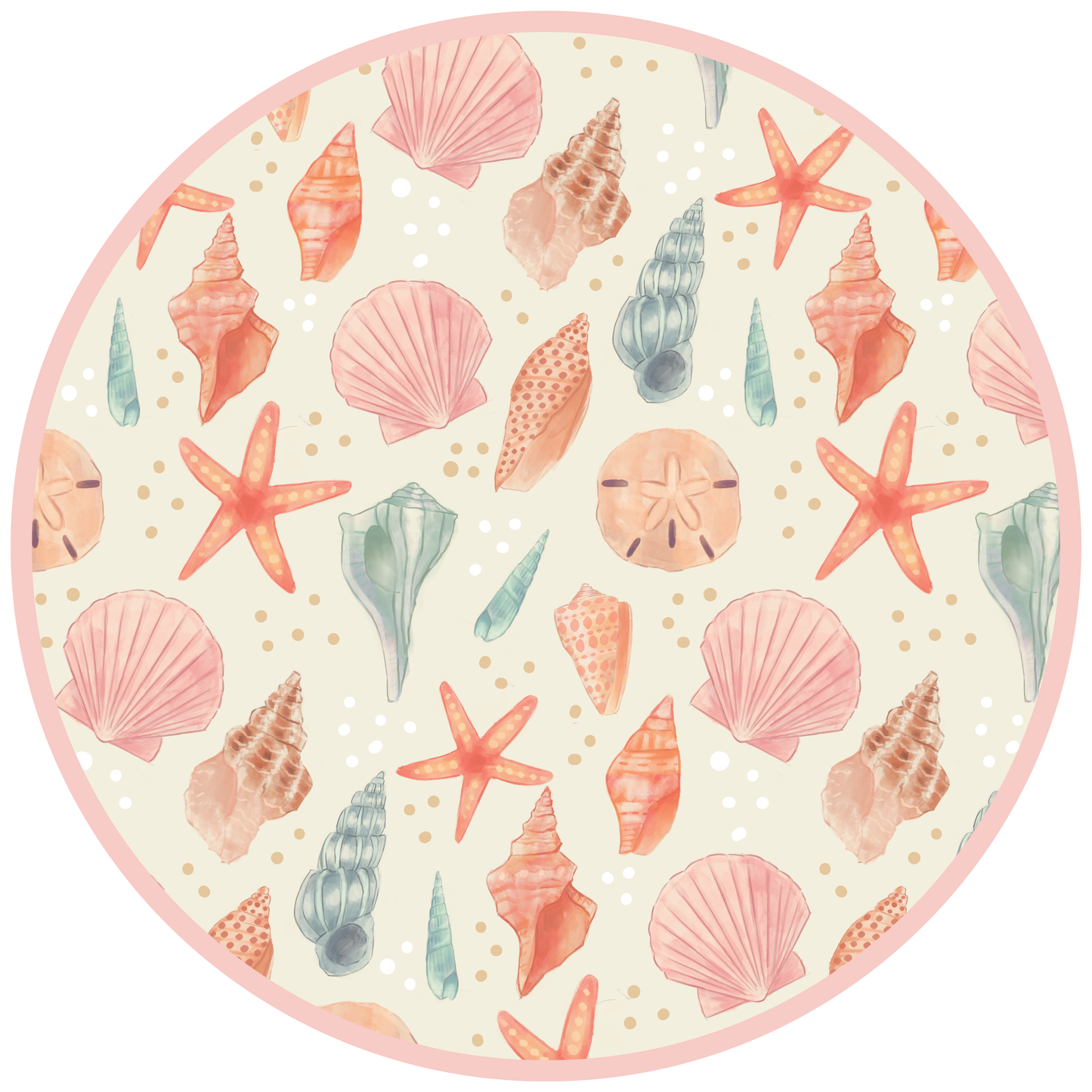 Sandy Seashells Reversible Beach Baby Bucket Hat