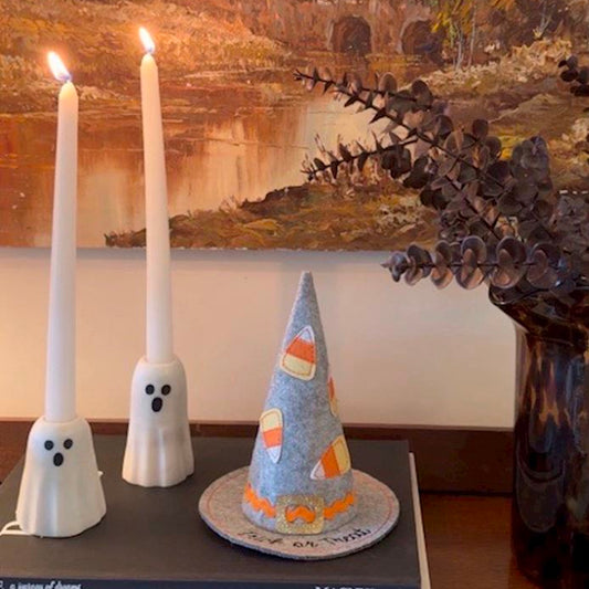 Marble Ghost Taper Holder