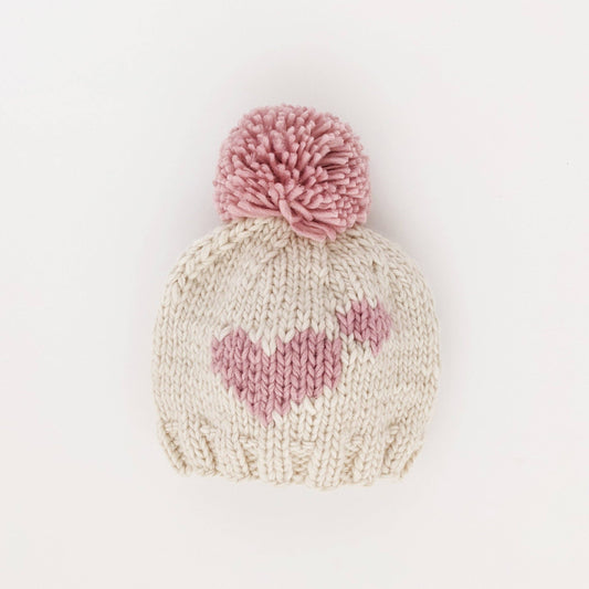 Sweetheart Knit Beanie Hat Rosy Baby & Kids: S (0-6 months)